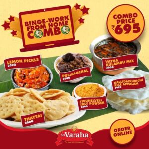 Home 9 Binge-Work-from-home-combo Lemon Pickle / Thattai Pulikachal / Vatha Kuzhambu Mix / Idly Podi / Rice Appalam