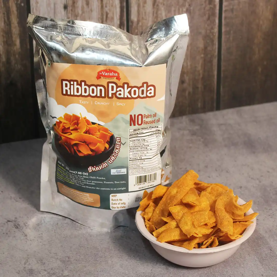 Ribbon Pakoda Ribbon murukku Seval ரிப்பன் பக்கோடா 200g Ribbon Pakoda Ribbon murukku Seval ரிப்பன் பக்கோடா 200g
