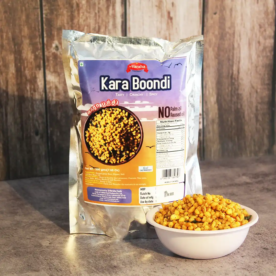 SriVaraha Foods Kara boondhi Kara Boondhi Crispy Snacks காரா பூந்தி 200g SriVaraha Foods Kara boondhi Kara Boondhi Crispy Snacks காரா பூந்தி 200g