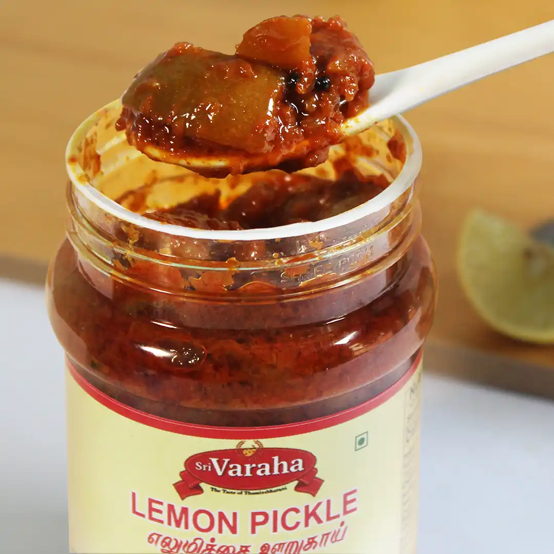 SriVaraha Foods Lemon Pickle Elumichai Oorugai எலுமிச்சை ஊறுகாய் SriVaraha Foods Lemon Pickle Elumichai Oorugai எலுமிச்சை ஊறுகாய்