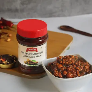 Pulikachal (Puliyodharai Mix) 300g 1 SriVaraha Foods Pulikachal Puliyodhara Mix Pulihora Mix Puliyogare Pulisadam Mix புளியோதரை மிக்ஸ்
