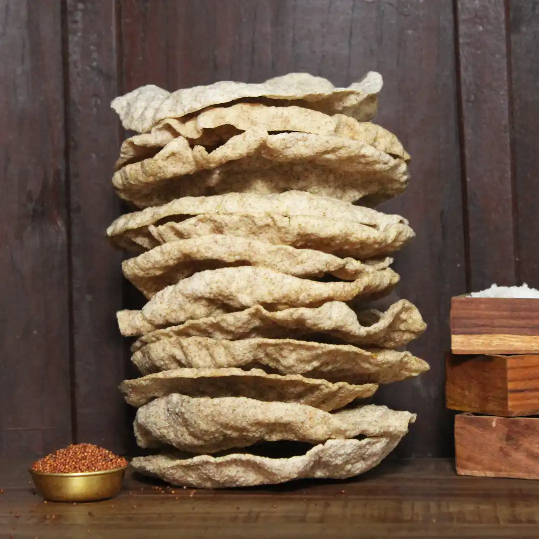 SriVaraha Foods Ragi Appalam Ragi Papad Finger Millet Nachani Papad ராகி அப்பளம் SriVaraha Foods Ragi Appalam Ragi Papad Finger Millet Nachani Papad ராகி அப்பளம்