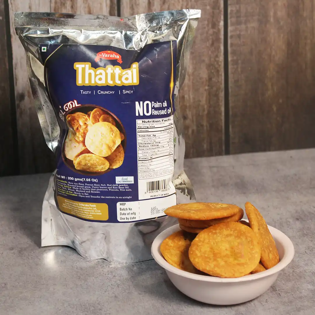 SriVaraha Foods Thattai Murukku Snacks 1 SriVaraha Foods Thattai Murukku Snacks தட்டை முறுக்கு