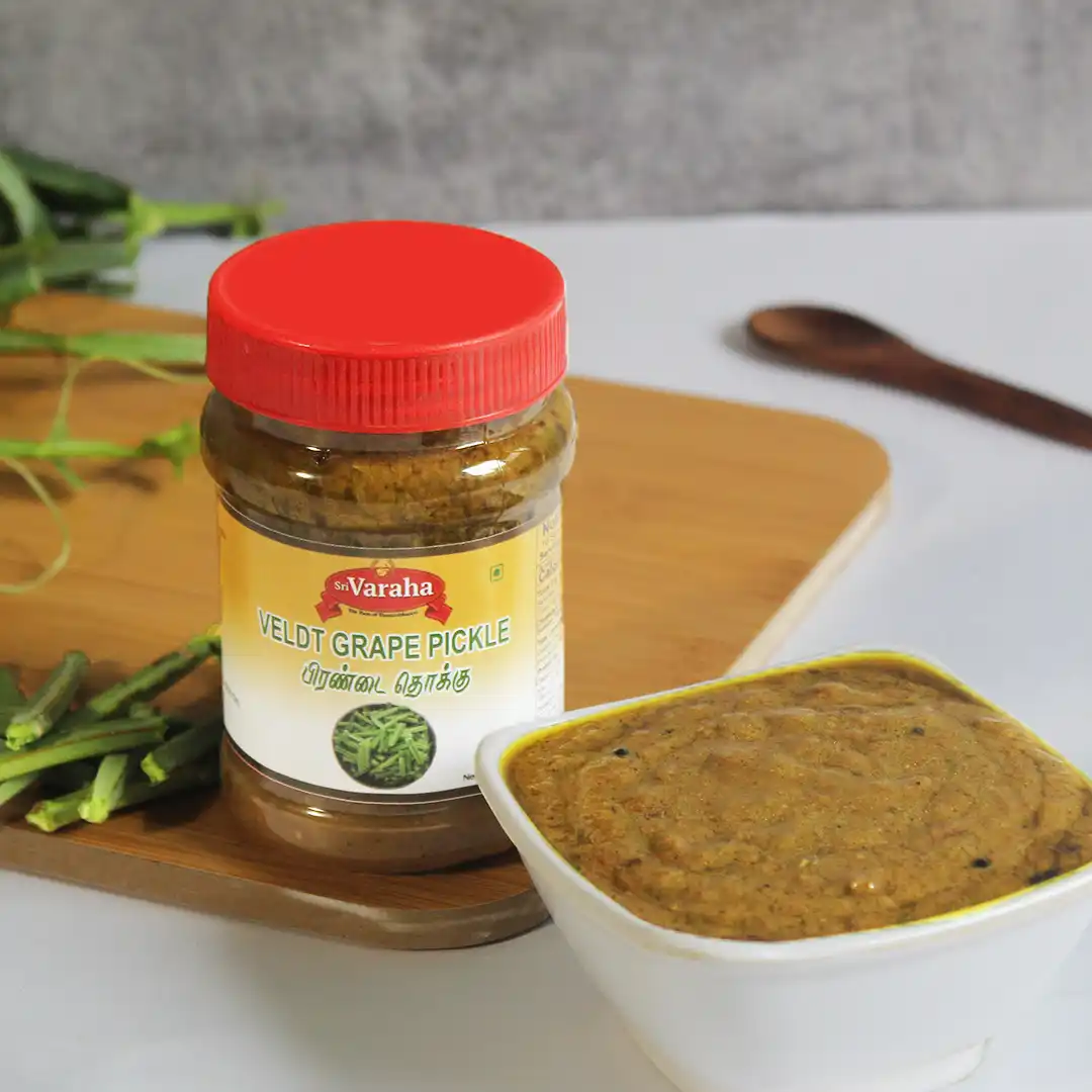 SriVaraha Foods Veldt Grape Pickle Pirandai Thokku Oorugai பிரண்டை தொக்கு SriVaraha Foods Veldt Grape Pickle Pirandai Thokku Oorugai பிரண்டை தொக்கு