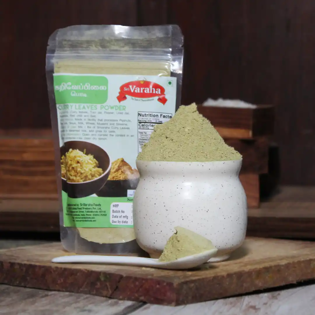SriVarahaFoods Curry Leaves Karuveppilai Powder Podi கறிவேப்பிலை பொடி SriVarahaFoods Curry Leaves Karuveppilai Powder Podi கறிவேப்பிலை பொடி