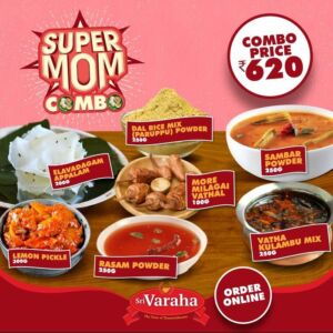 Home 11 Super-Mom-Combo ParuppuPodi Mor Milagai Vathal DalRiceMix Powder Elai Vadam Appalam Lemon Pickle Rasam Powder Sambar Powder