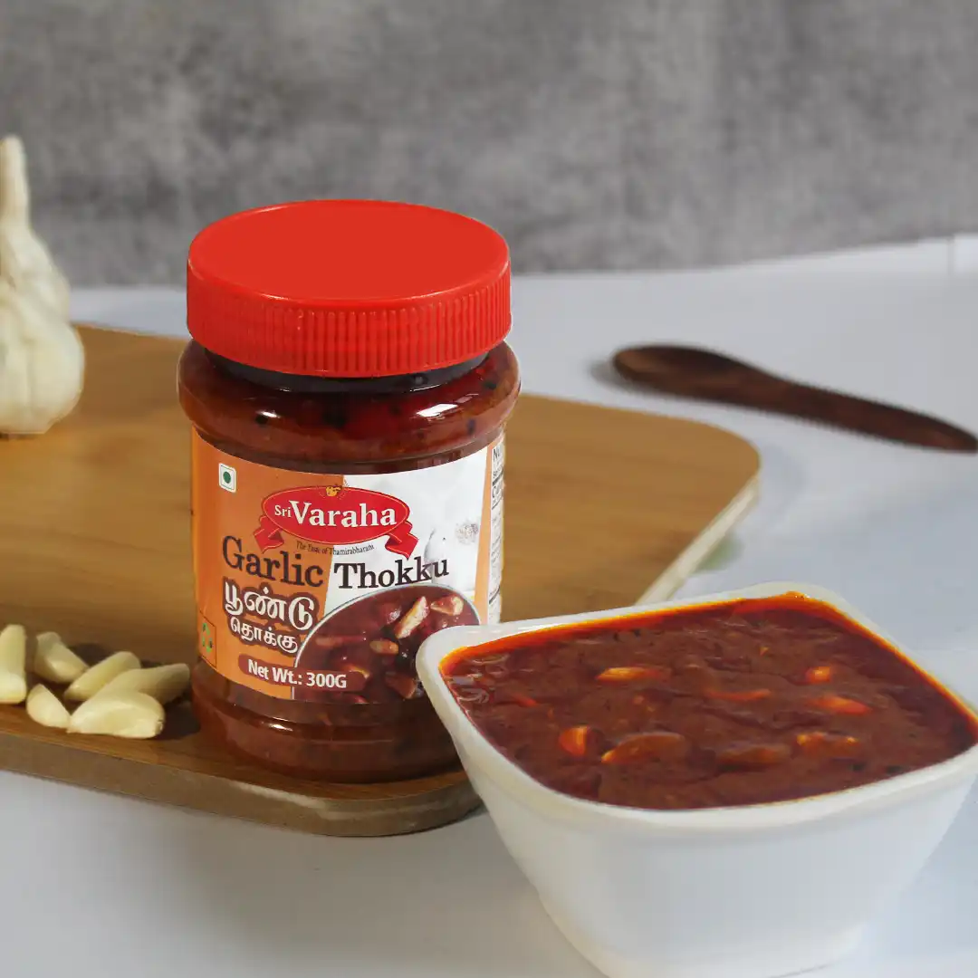 Garlic Pickle Poondu Oorugai பூண்டு ஊறுகாய் Thokku 300g Garlic Pickle Poondu Oorugai பூண்டு ஊறுகாய் Thokku 300g