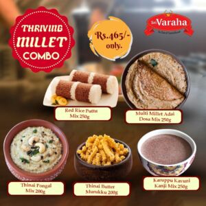 Home 10 Millet Combo Karuppu Kavuni Kanji Mix Red Rice Puttu Maavu Adai Dosa Mix Thinai Pongal Mix