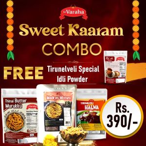 Home 12 SweetKaaramComboSKC Tirunelveli Halwa Madras Mixture Thinai Butter Murukku